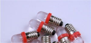LAMPADINA LED E10 12V ROSSA