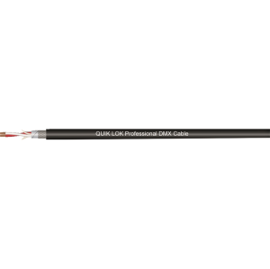 CAVO DMX 2X0,25+SCHERMO RAME OFC 120 OHM NERO QUIK LOK