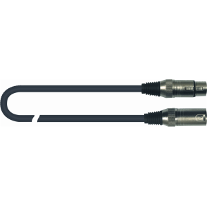 CAVO DMX XLR 3P M XLR 3P F 120OHM 5MT NERO QUIK LOK