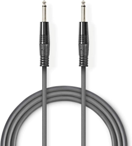 CAVO AUDIO MONO JACK MASCHIO 6,35mm A JACK MASCHIO 6,35mm GRIGIO 1,5mt NEDIS