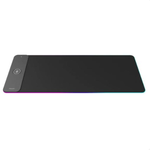 TAPPETINO GAMING PER MOUSE RETROILLUMINATO RGB USB CON CARICATORE WIRELESS 18W PHILIPS