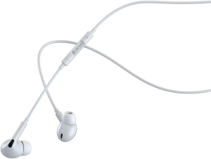 AURICOLARI STEREO IN EAR TASTO RISPOSTA VOLUME MICROFONO JACK 3,5mm BIANCHI