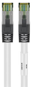 Cavo LAN patch CAT8.1 S/FTP (PiMF) LSZH privo di alogeni, rame AWG 24 1MT BIANCO