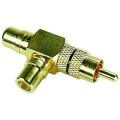 ADATTATORE SP.RCA -2 PR.90°RCA NE DORATO