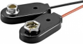 CLIP VERTICALE RIGIDA POLI SEPARATI CON FILI PER BATTERIA 9VDC TRANSISTOR