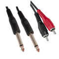 CAVO AUDIO 2 JACK 6,3 MONO-2 SPINA RCA