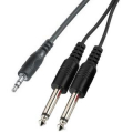 CAVO AUDIO JACK 3,5 STEREO-2 JACK 6,3 MONO 3MT