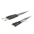 STEREO CAVO AUDIO 2X 6.35 MM MASCHIO - 2X RCA MASCHIO 1.5 M GRIGIO SCURO