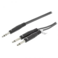 CAVO AUDIO JACK 6,35MM MASCHIO STEREO - 2XJACK  6,35MM MASCHIO 5MT GRIGIO SCURO