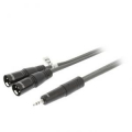 CAVO 2X XLR MASCHIO A JACK 3,5MM MASCHIO STEREO 3MT GRIGIO SCURO NEDIS