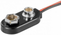 CLIP VERTICALE RIGIDA CON FILI PER BATTERIA 9VDC TRANSISTOR