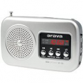ORAVA RADIO FM CON BATTERIA RICARICABILE MP3 USB MICRO SD MMC SD AUX SILVER