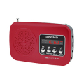 RADIO FM CON BATTERIA RICARICABILE MP3 USB MICRO SD MMC SD AUX ROSSA