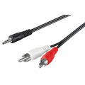 CAVO STEREO JACK 3, 5 MM A 2 X RCA MASCHIO 5 M