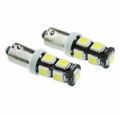 COPPIA LAMPADE LED 9 SMD BA95 CANBUS PER AUTO