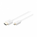 CAVO HIGH SPEED HDMI™ CON ETHERNET  1.5 M, BIANCO- SPINA A HDMI™ > SPINA D HDMI™ (MICRO)