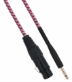 CAVO XLR FEMMINA A JACK 6.35 MASCHIO 3MT MONO - BIANCO/FUCSIA