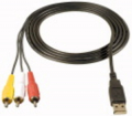CAVO USB 2,0 A M - 3 RCA A/V M 1,8 M