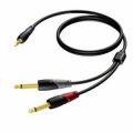 CAVO AUDIO 3MT JACK 3,5MM STEREO/ 2X JACK 6,3 MONO