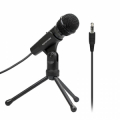 MICROFONO DINAMICO UNIVERSALE OMNIDIREZIONALE CON JACK 3,5MM E SUPPORTO DA TAVOLO -  MAC WINDOWS SMARTPHONE