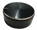 MANOPOLA PLASTICA DIAMETRO 48MM ALTEZZA 17MM - NERO