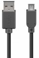 CAVO USB 0,30 CM 2.0 AD ALTA VELOCITÀ NERO - SPINA USB 2.0 (TIPO A) > SPINA USB 2.0 MICRO (TIPO B)