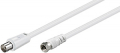 CAVETTO COAX SAT/ANTENNA, BIANCO, 1.5 M,  - SPINA F -CONNETTORE COASSI