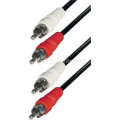 Cavo audio di collegamento stereo da 2 spine RCA a 2 spine RCA stereo 5 mt nero