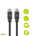 Goobay Cavo USB-C™ 3.1 di 1a generazione nero 0.5 m Blister di falda - Spina USB-C™ > Spina USB-C™