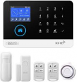 KIT ALLARME PIR MAGNETICO SIRENA 2 TELECOMANDI 2 RFID SCHERMO TOUCH GSM RFID APP WIFI