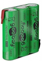 Goobay PACCO BATTERIE 3xAA- 2100mAh, verde Solder coda (Z), Batterie nichel-metallo idruro (NiMH), 3,6V