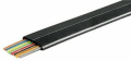 Goobay Cavo piatto telefonico AWG 28,CCA (alluminio rivestito di rame), nero  8 fili