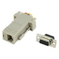 Adattore DA RJ45 A RS232  D-SUB 9-Pin Femmina - RJ45 (8P8C) Femmina Avorio