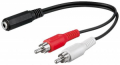 Adatt. Presa JACK 3,5 st / 2 spine RCA 0,2MT
