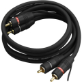 CAVO AUDIO STEREO ALTA QUALITA' 5MT RCA-RCA+CAVETTO DI M,ASSA NERO MONACOR