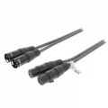 CAVO 2X XLR MASCHIO A 2X XLR FEMMINA STEREO 5MT GRIGIO SCURO