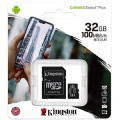 MEMORY CARD MICRO SD 32GB CON ADATTATORE 100MB/S CANVAS SELECT PLUS - KINGSTON