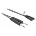 Cavo Audio STEREO 2x 6.35 mm Maschio - 2x RCA Maschio 5MT Grigio Scuro