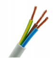 CAVO TRIPOLARE TONDO BIANCO 3X0,75MM -MATASSA 100MT - TENS. NOM. UO/U 300/300V
