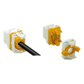 PRESA KEYSTONE MODULARE PLUG RJ45 INSTALLAZIONE RAPIDA 8P/8C CAT6A DAPANNELLO, ARANCIONE