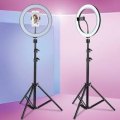 LAMPADA AD ANELLO PER SELFIE 10" CON ASTA 2,1MT USB