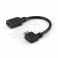 ADATTATORE SPINA HDMI ANGOLARE VERTICALE CON CAVO 0,20MT