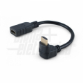 ADATTATORE SPINA HDMI ANGOLARE ORIZZONTALE CON CAVO 0,20MT