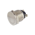 PULSANTE PIATTO IN METALLO19 MM 2 CONTATTI A VITE N.C. IP40 230VAC 2A