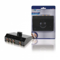 INTERRUTTORE ALTOPARLANTE 3X (2X RCA FEMMINA) - 2X RCA FEMMINA NERO