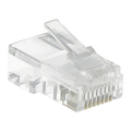 Spina PLUG RJ45 8P/8C Contatti Dorati, per cavo UTP CAT6 fili rigidi