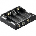 PORTABATTERIA 4xAA UM3 STILO APERTO CON CLIP 9V