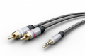 CAVO AUDIO SPINA JACK 3,5mm STEREO 2 RCA MASCHIO 5MT CONTATTI DORATI