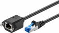 PROLUNGA LAN CAT6A S/FTP (PiMF) RJ45 con flangia di montaggio 1,5MT NERA