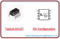 Fotoaccoppiatore/optoisolatore 6N137 1 canale, 5 kV, 10 Mbaud, DIP, 8 Pin